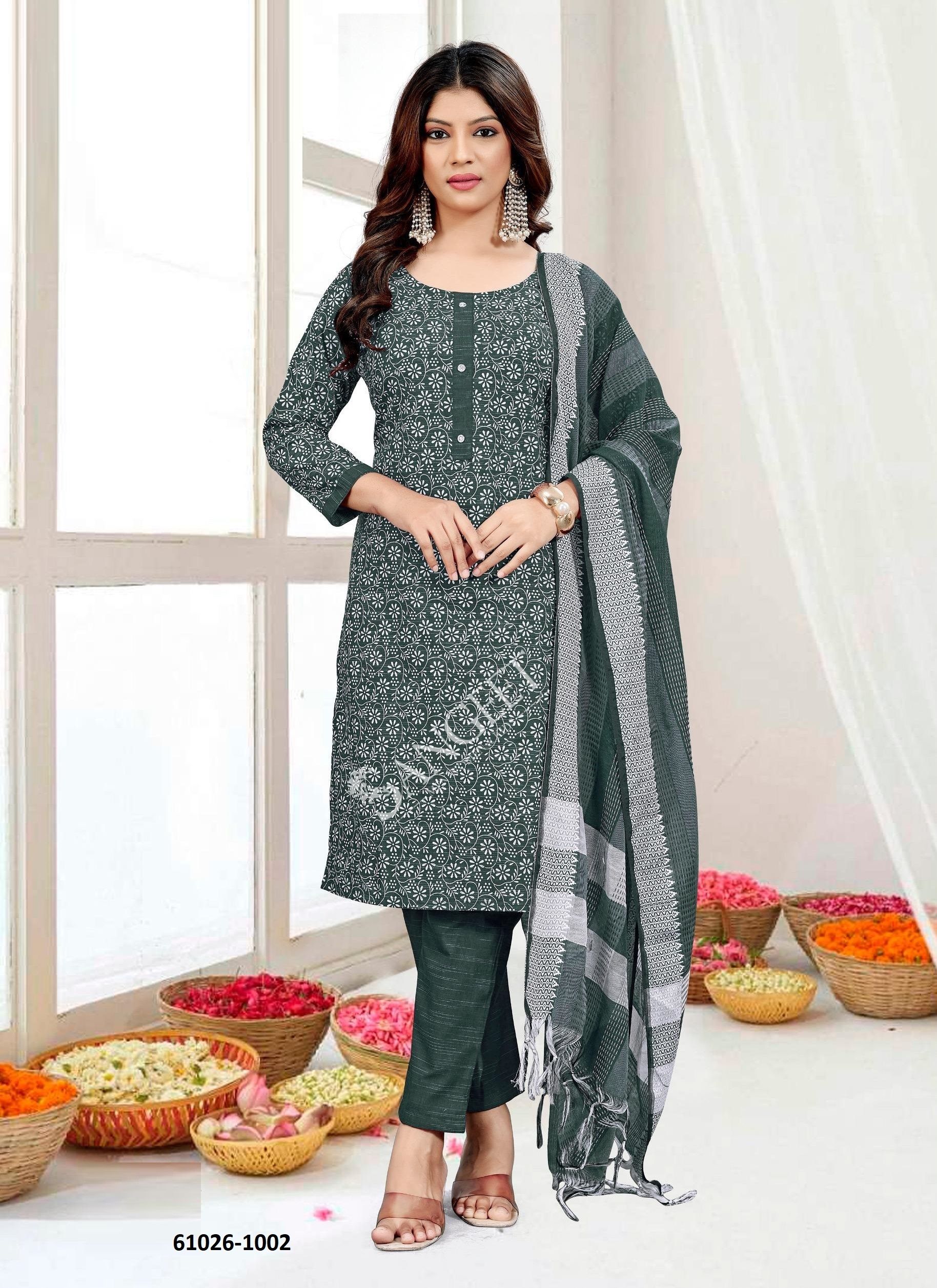 RABDI FRY 1 - Catalog # 61026 (Set of 4 Readymade Salwar Suits) MADE IN INDIA BY SANGEET