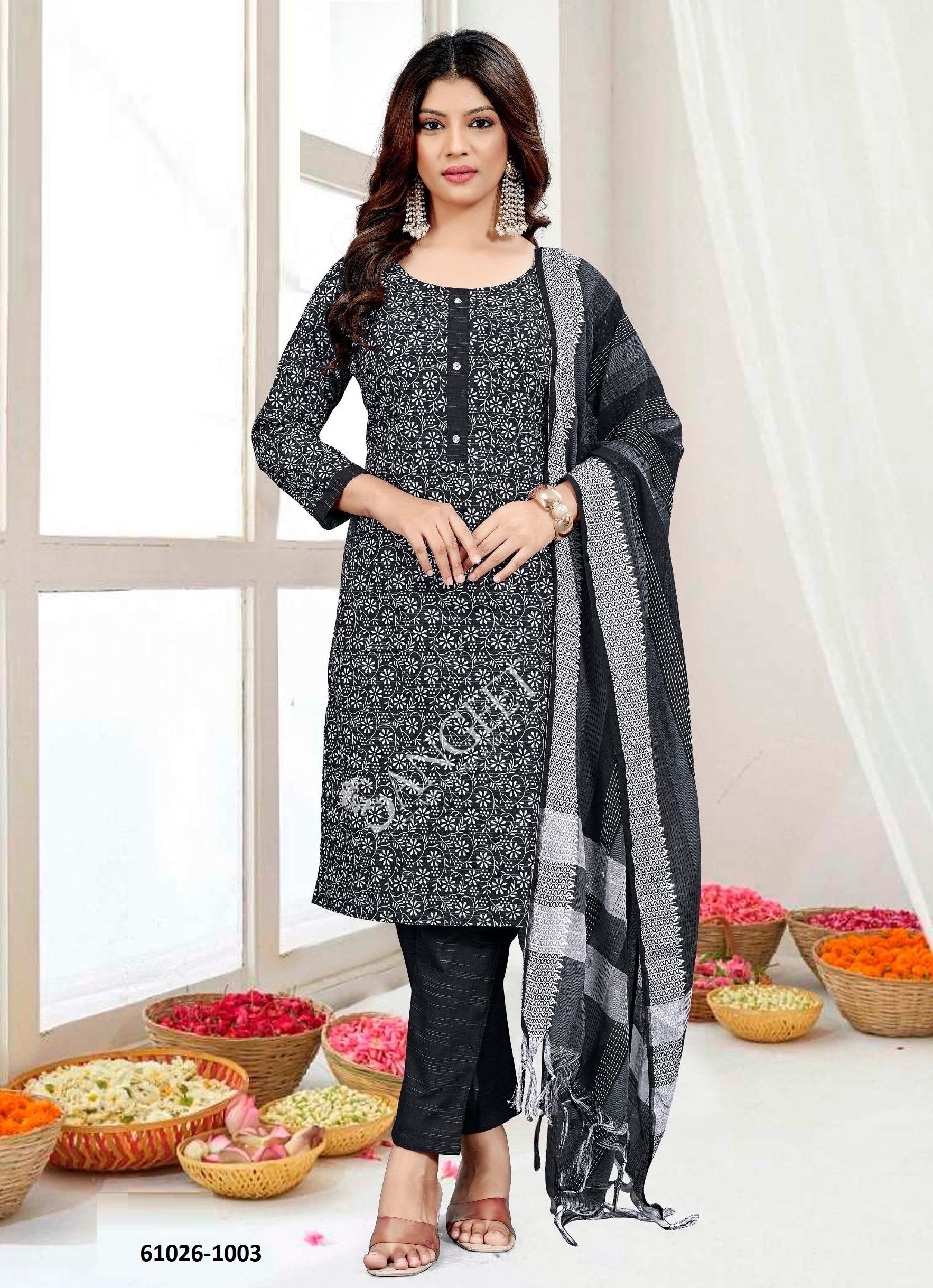 RABDI FRY 1 - Catalog # 61026 (Set of 4 Readymade Salwar Suits) MADE IN INDIA BY SANGEET