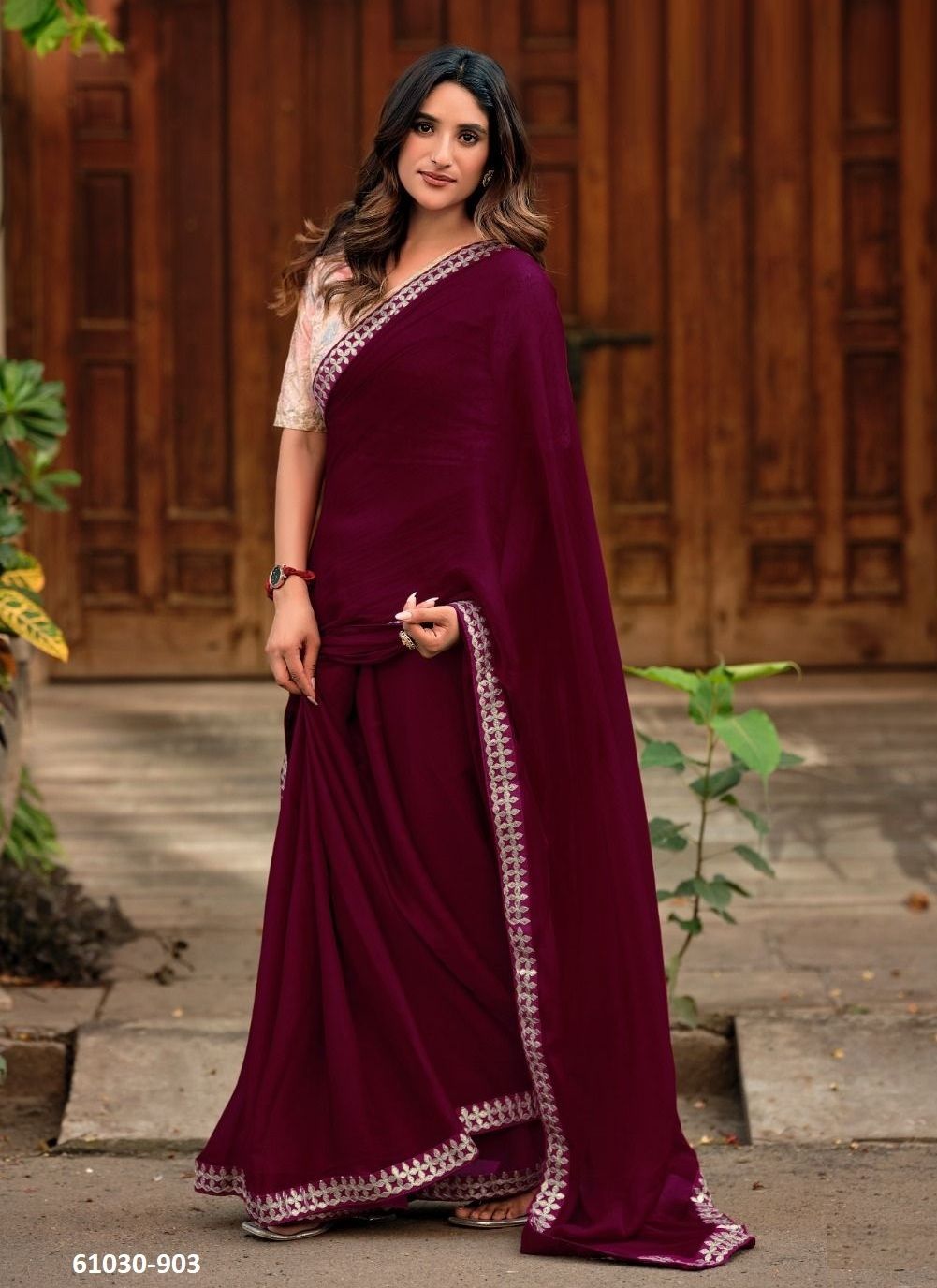 MAGNOLIA 9 - Catalog # 61030 (Set of 8 Sarees) MADE IN INDIA BY L T FASHION