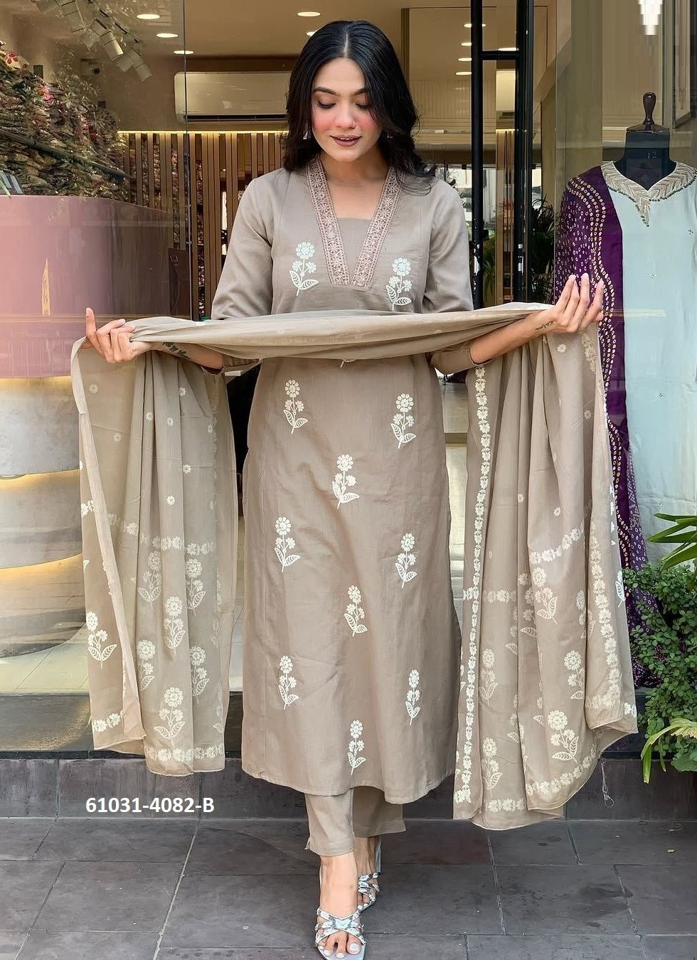 SERIES 4082 - Catalog # 61031 (Set of 3 Readymade Salwar Suits) MADE IN INDIA BY JAGRAASA SERIES 4082 - Catalog # 61031 (Set of 3 Readymade Salwar Suits) MADE IN INDIA BY JAGRAASA