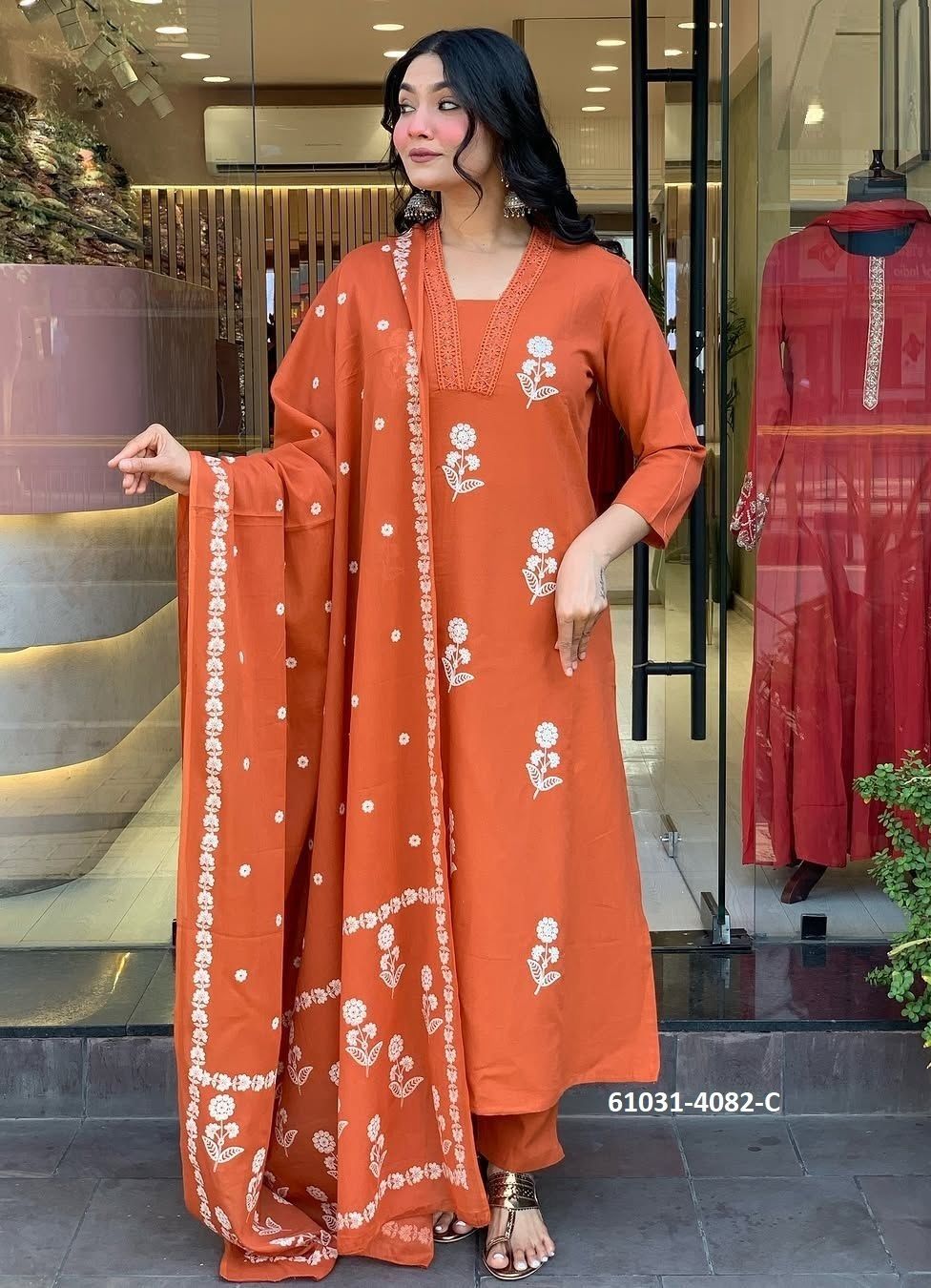 SERIES 4082 - Catalog # 61031 (Set of 3 Readymade Salwar Suits) MADE IN INDIA BY JAGRAASA SERIES 4082 - Catalog # 61031 (Set of 3 Readymade Salwar Suits) MADE IN INDIA BY JAGRAASA