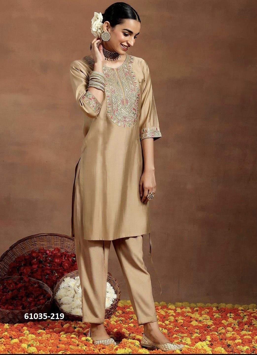 NITYA - Catalog # 61035 (Set of 2 Readymade Salwar Suits) MADE IN INDIA BY AABHARAN