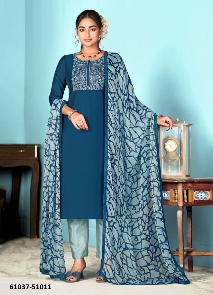 DREAM COOL 24 - Catalog # 61037 (Set of 12 Readymade Salwar Suits) MADE IN INDIA BY MEHERIYA