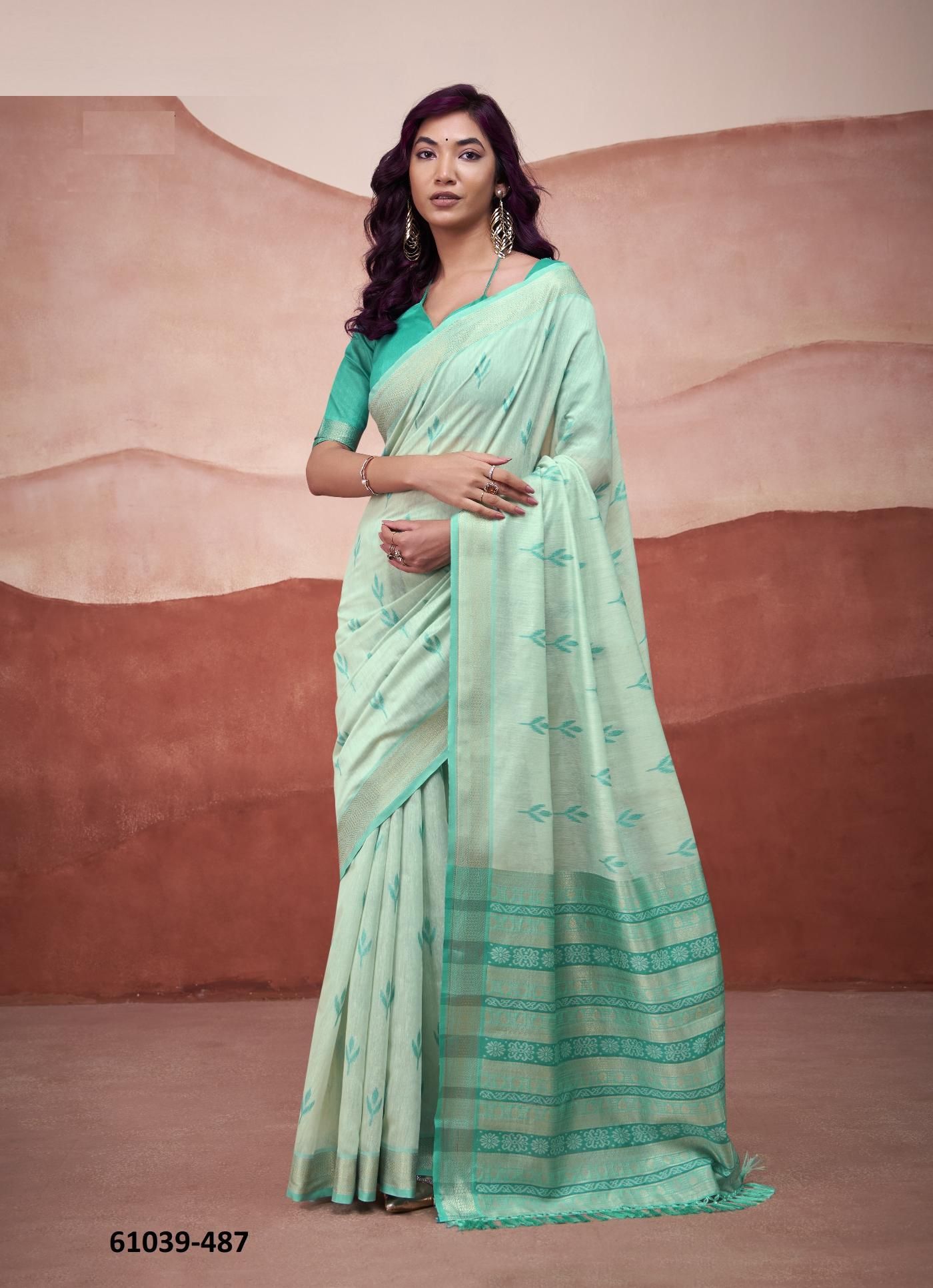 MANGO DOLI - Catalog # 61039 (Set of 6 Sarees) MADE IN INDIA BY DESI MUSE MANGO DOLI - Catalog # 61039 (Set of 6 Sarees) MADE IN INDIA BY DESI MUSE