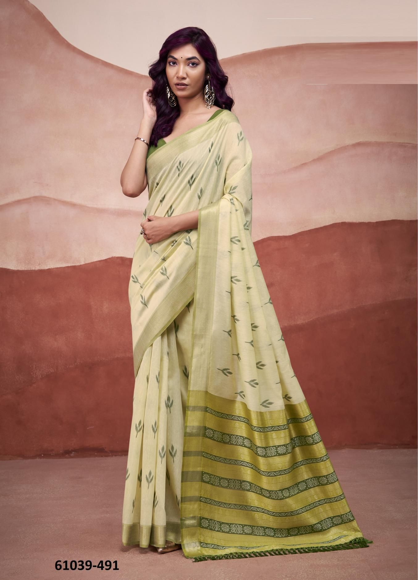 MANGO DOLI - Catalog # 61039 (Set of 6 Sarees) MADE IN INDIA BY DESI MUSE MANGO DOLI - Catalog # 61039 (Set of 6 Sarees) MADE IN INDIA BY DESI MUSE