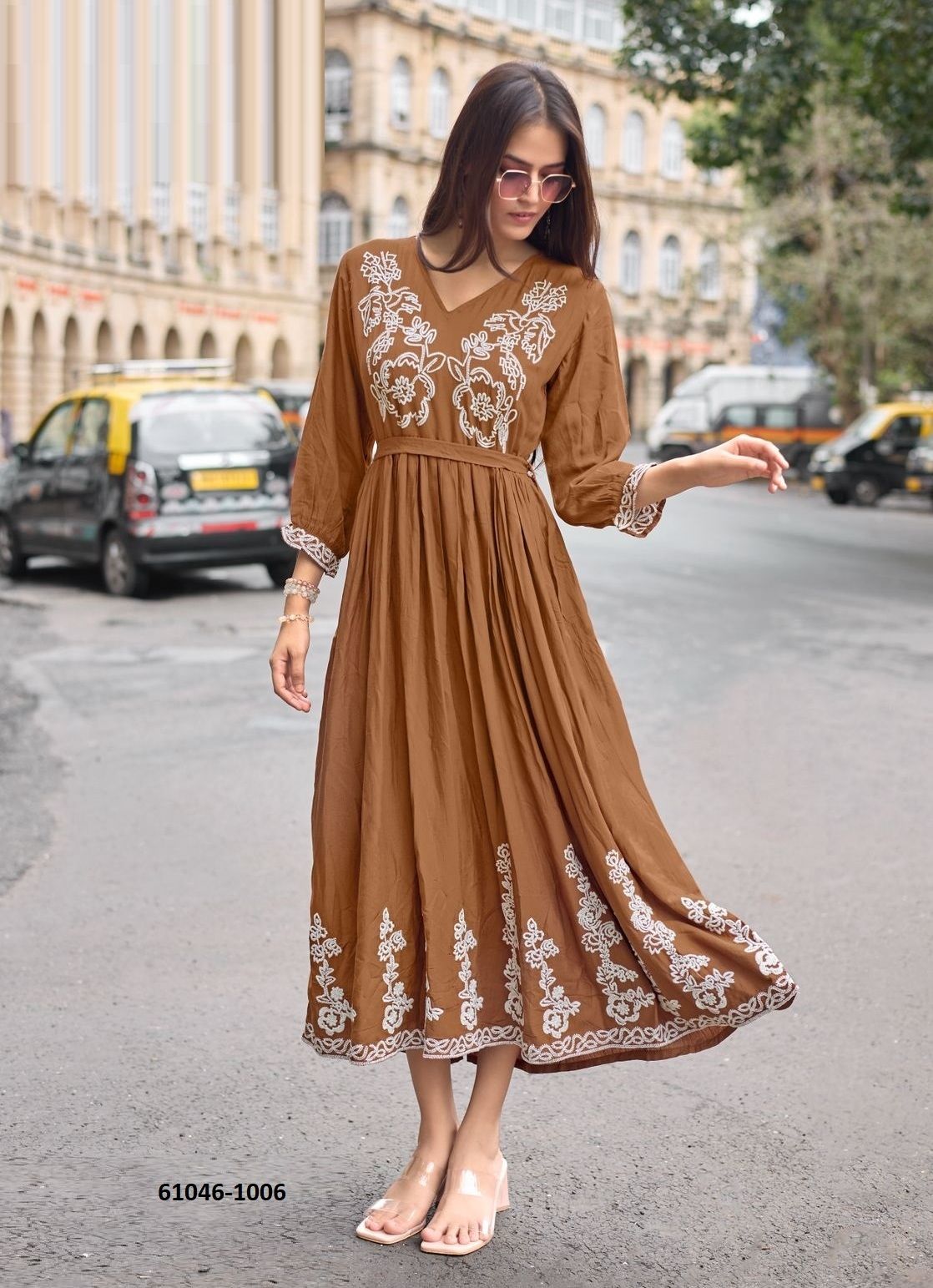 QUEEN - Catalog # 61046 (Set of 6 Readymade Women's Kurtis / Tops) MADE IN INDIA BY MITTOO QUEEN - Catalog # 61046 (Set of 6 Readymade Women's Kurtis / Tops) MADE IN INDIA BY MITTOO