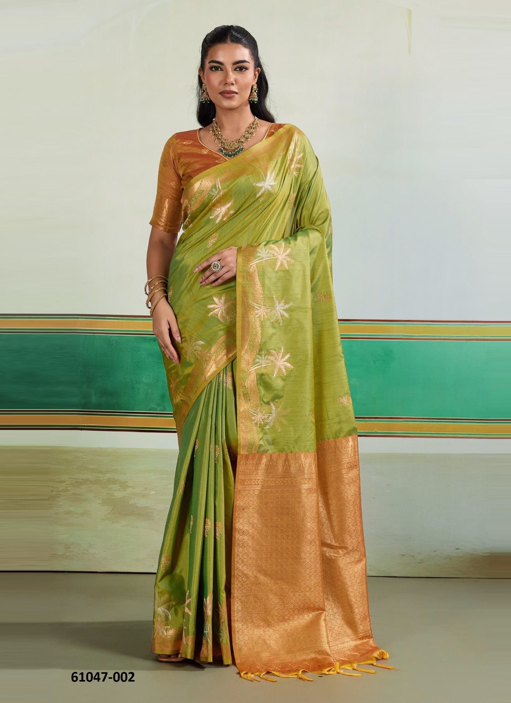 KONTESSA TROPICAL - Catalog # 61047 (Set of 6 Sarees) MADE IN INDIA BY RAJTEX FABRICS