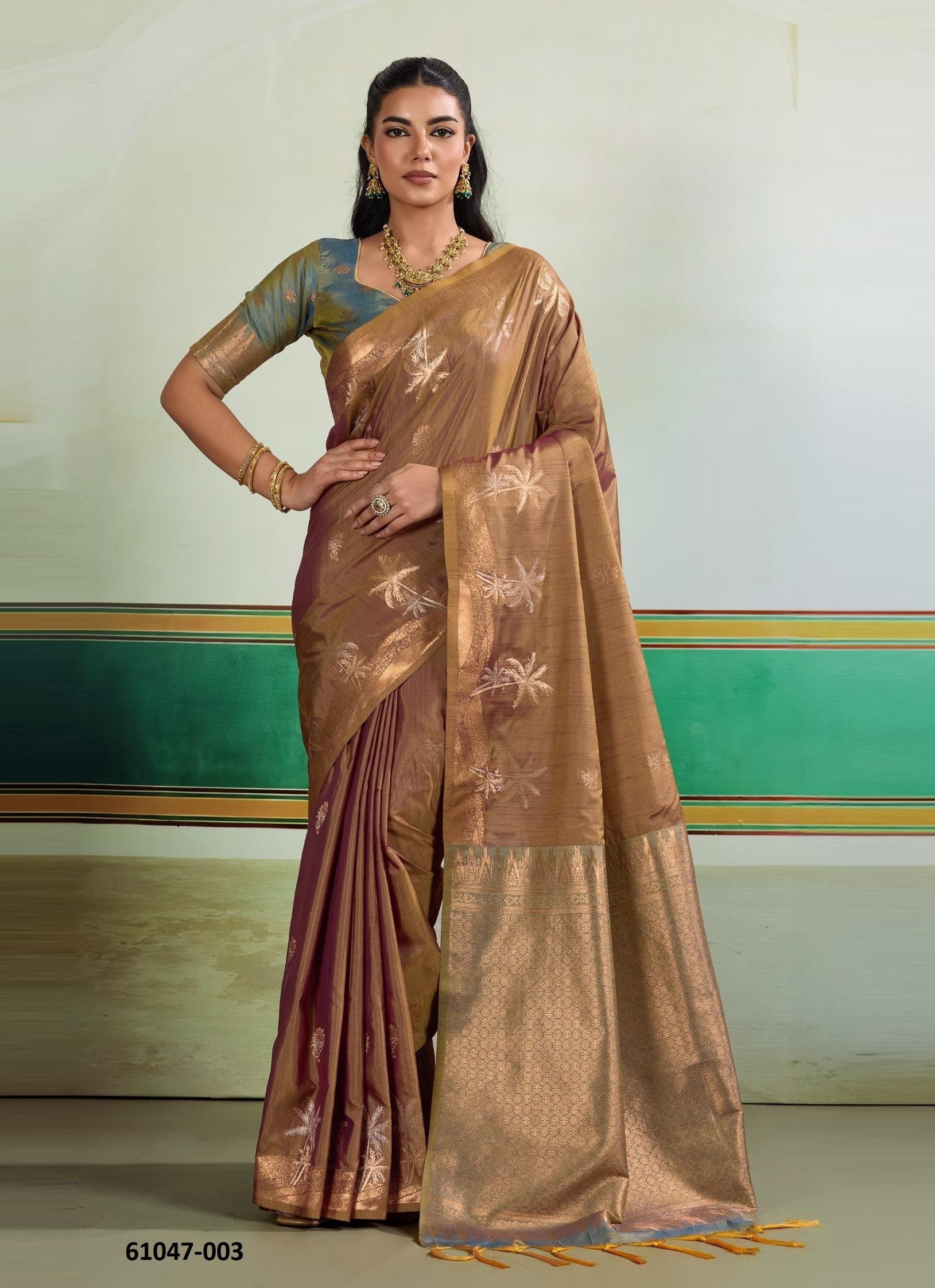 KONTESSA TROPICAL - Catalog # 61047 (Set of 6 Sarees) MADE IN INDIA BY RAJTEX FABRICS