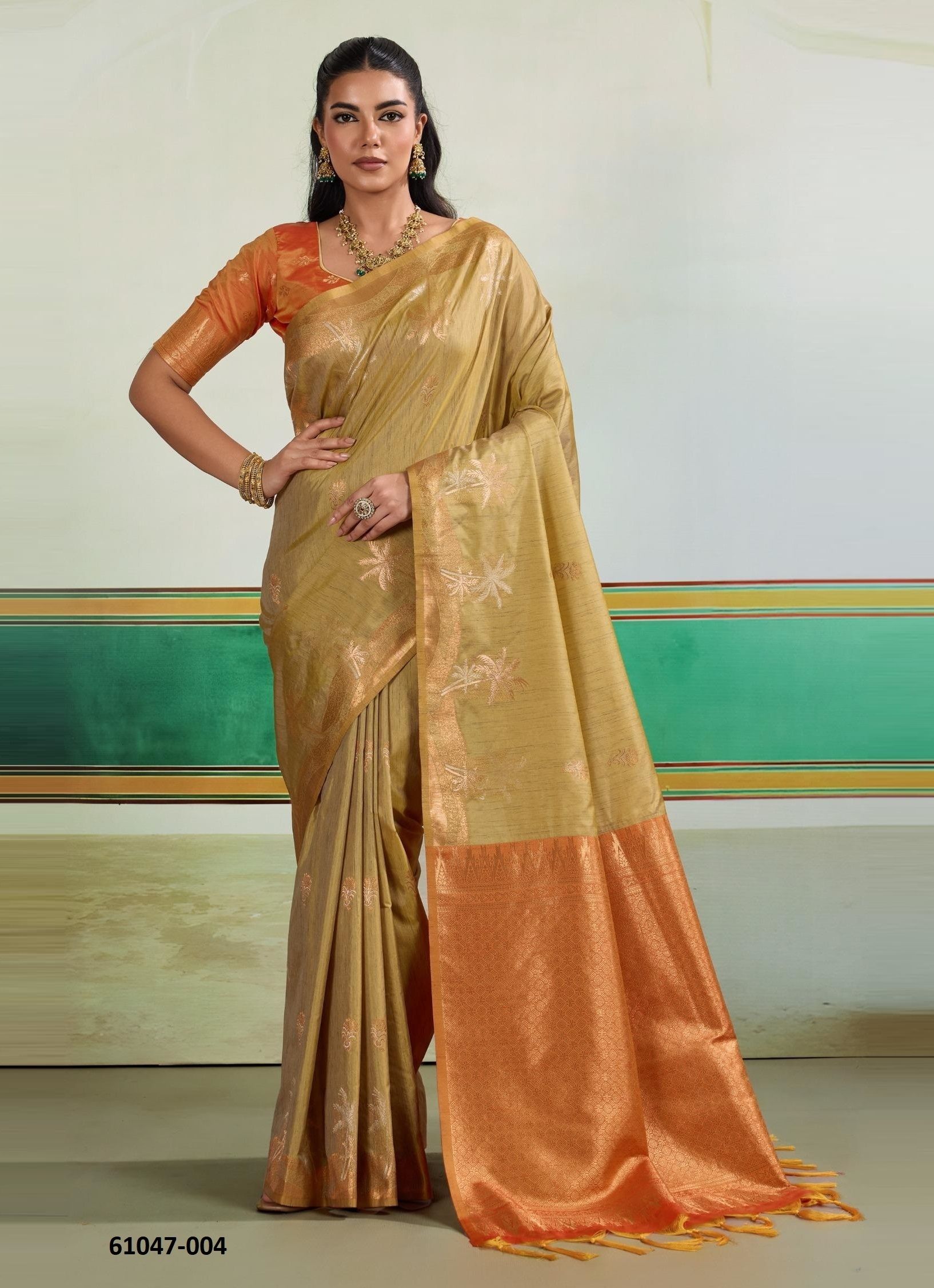 KONTESSA TROPICAL - Catalog # 61047 (Set of 6 Sarees) MADE IN INDIA BY RAJTEX FABRICS