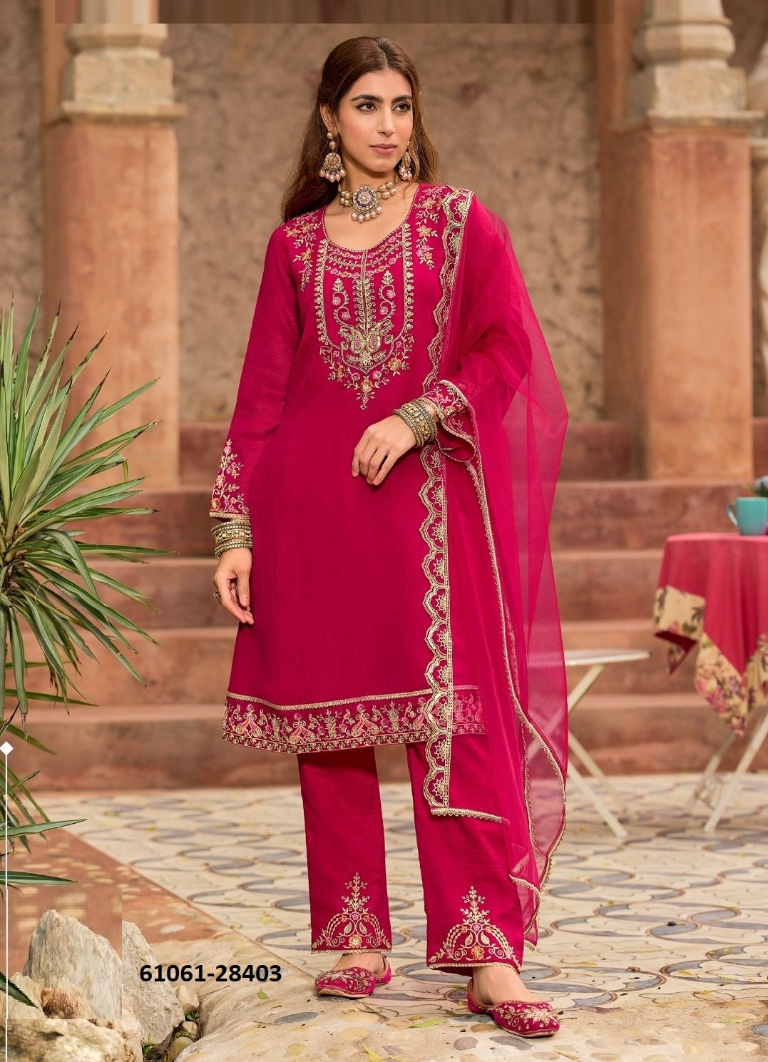 ROMANIA - Catalog # 61061 (Set of 4 Readymade Salwar Suits) MADE IN INDIA BY LILY & LALI