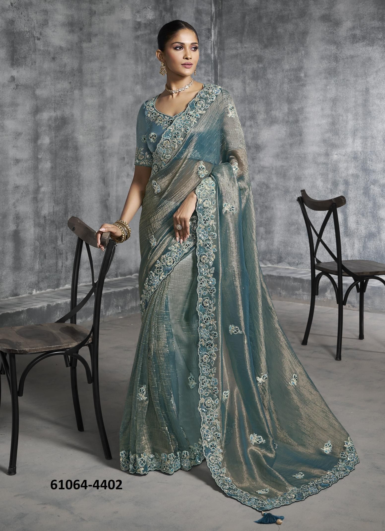 KASHIRA - Catalog # 61064 (Set of 12 Sarees) MADE IN INDIA BY SULAKSHMI SAREES