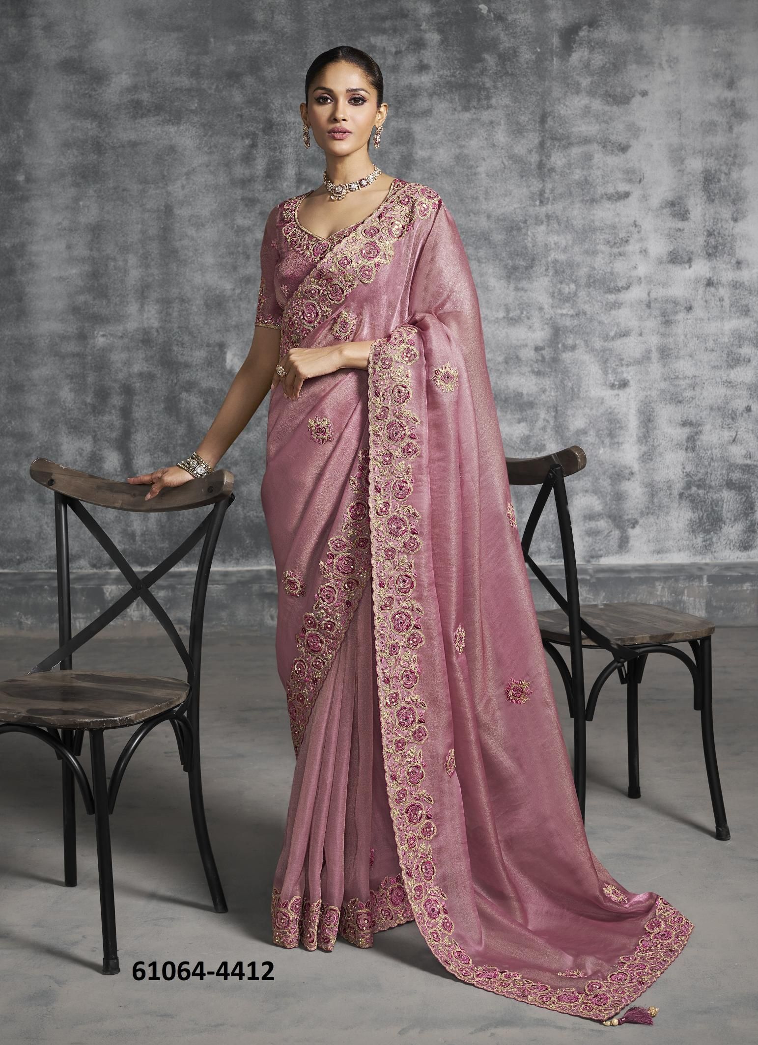 KASHIRA - Catalog # 61064 (Set of 12 Sarees) MADE IN INDIA BY SULAKSHMI SAREES