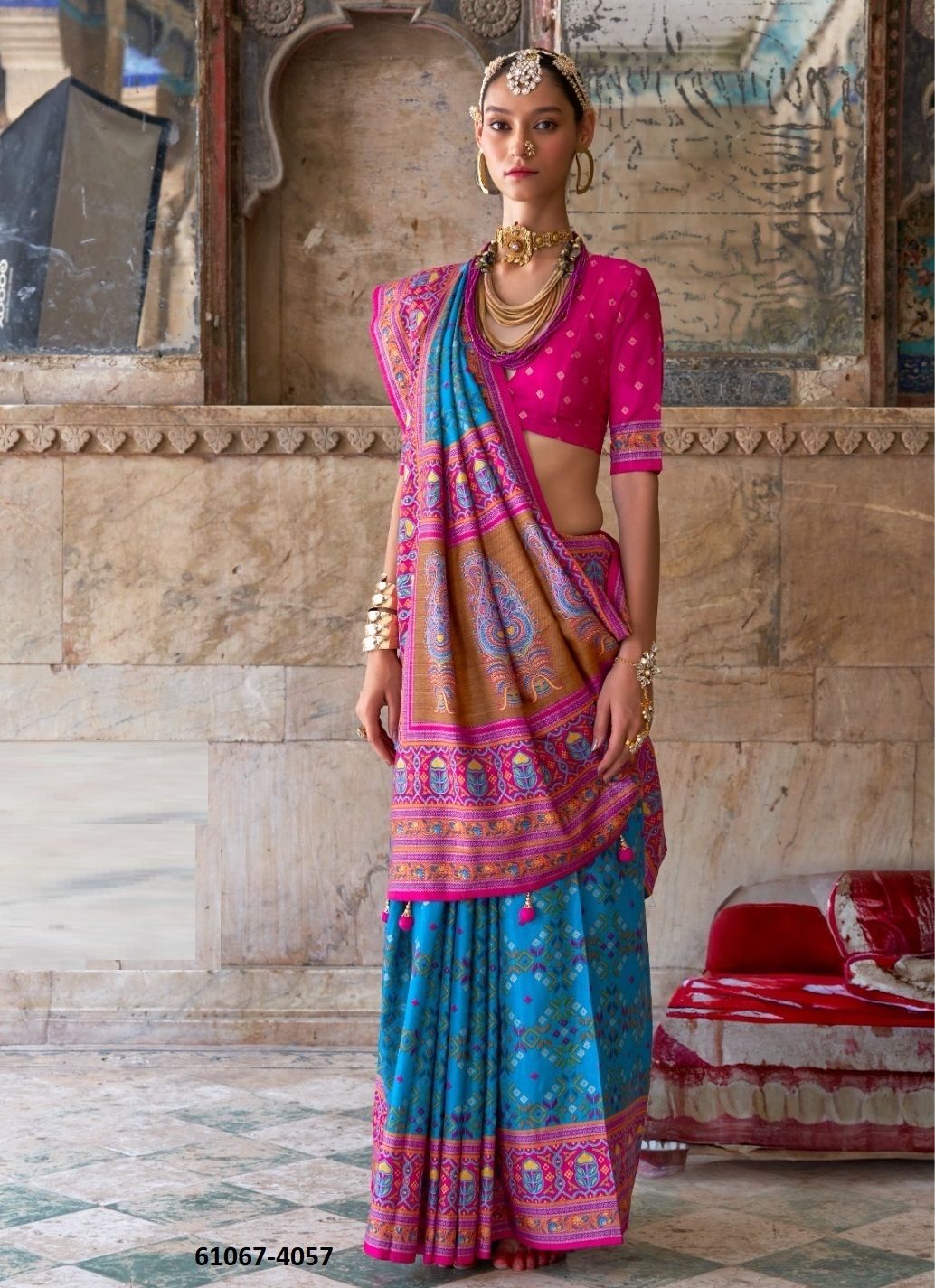 NAARI - Catalog # 61067 (Set of 6 Sarees) MADE IN INDIA BY KRESHVA NAARI - Catalog # 61067 (Set of 6 Sarees) MADE IN INDIA BY KRESHVA
