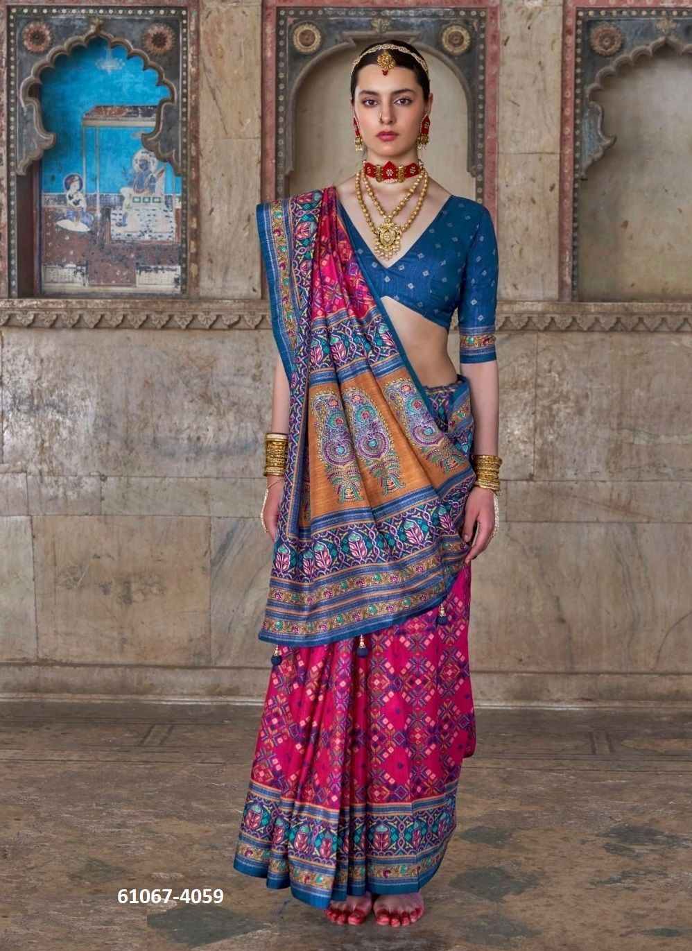 NAARI - Catalog # 61067 (Set of 6 Sarees) MADE IN INDIA BY KRESHVA NAARI - Catalog # 61067 (Set of 6 Sarees) MADE IN INDIA BY KRESHVA