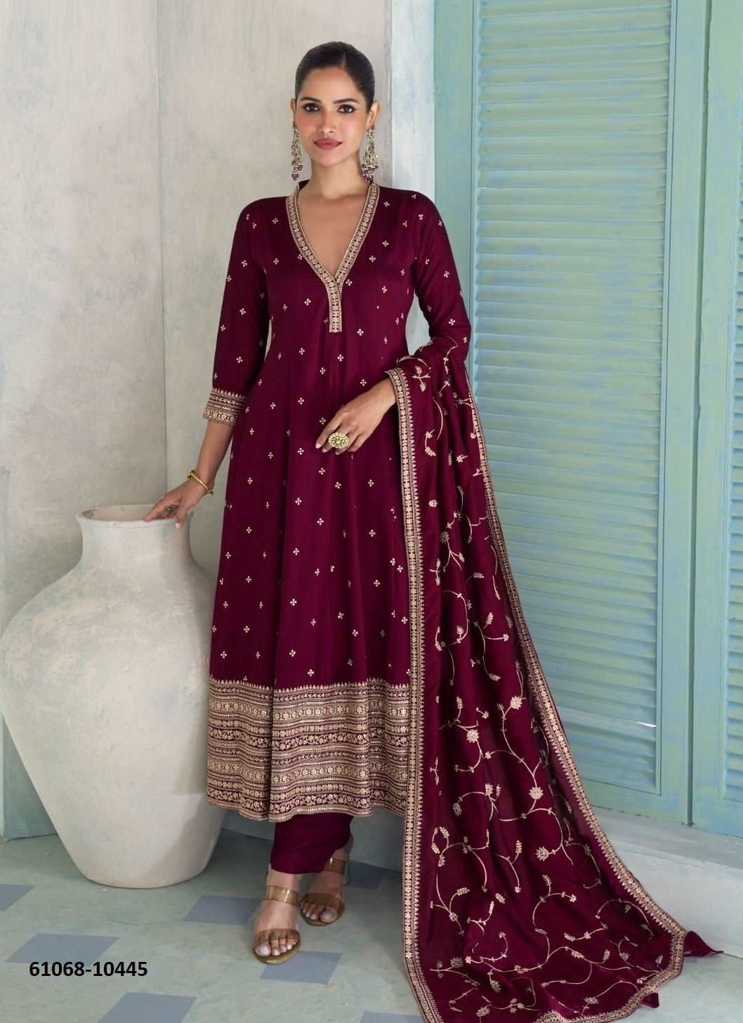 VIHANIKA - Catalog # 61068 (Set of 3 Readymade Salwar Suits) MADE IN INDIA BY AASHIRWAD