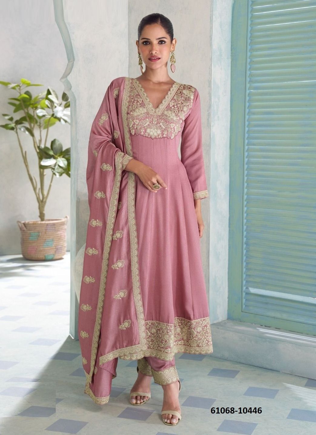 VIHANIKA - Catalog # 61068 (Set of 3 Readymade Salwar Suits) MADE IN INDIA BY AASHIRWAD