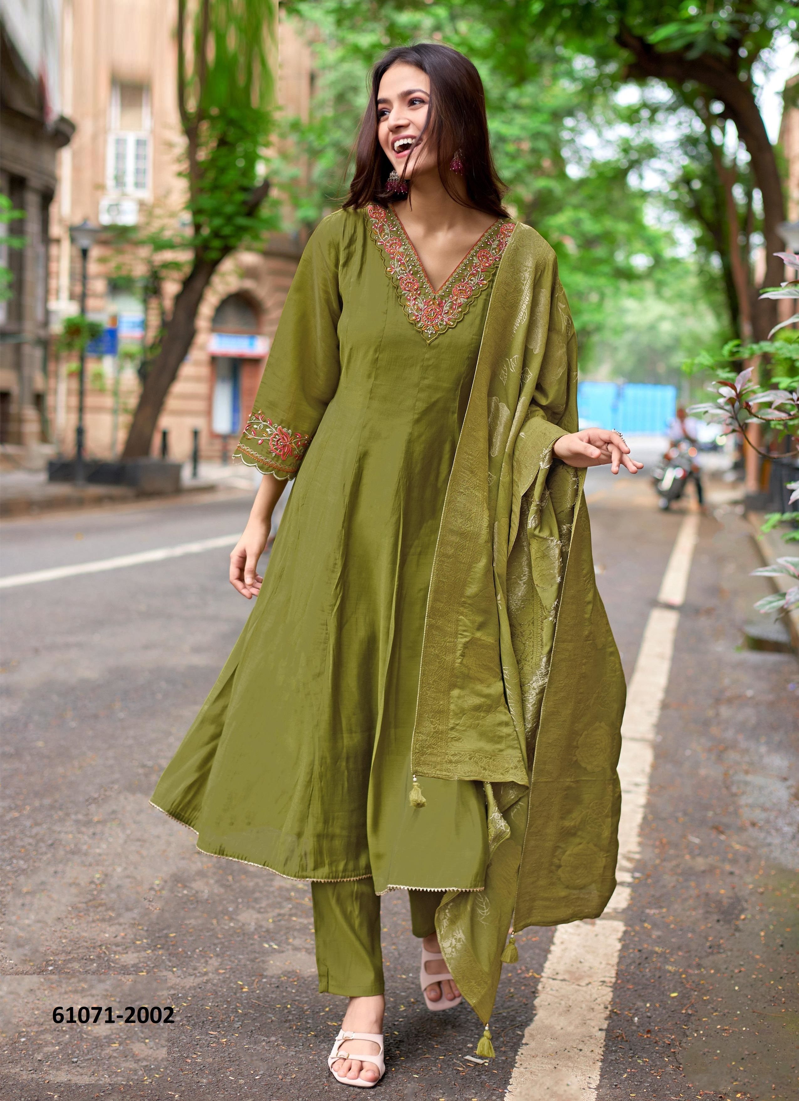 MORNI - Catalog # 61071 (Set of 4 Readymade Salwar Suits) MADE IN INDIA BY KADLEE FASHION