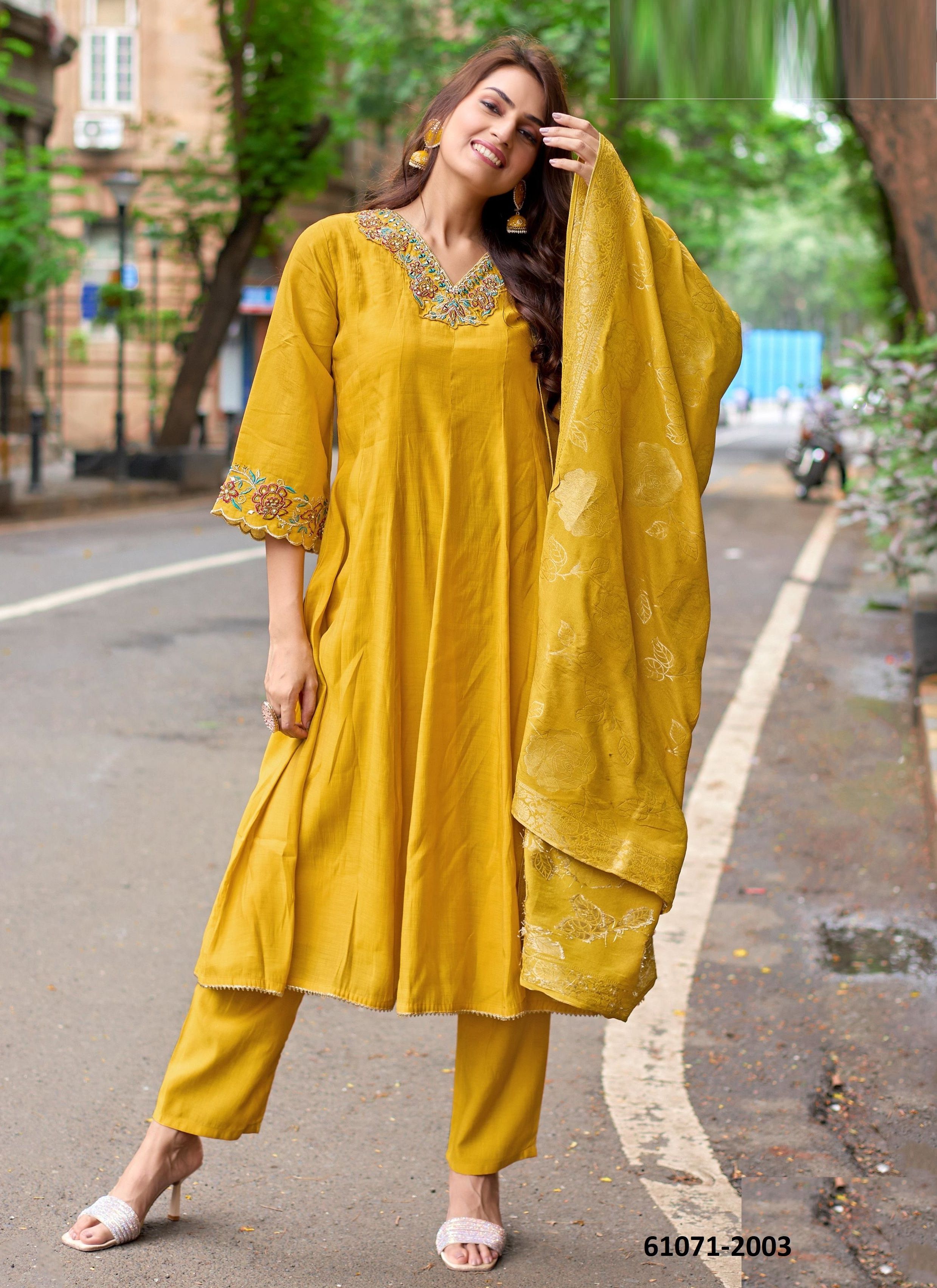 MORNI - Catalog # 61071 (Set of 4 Readymade Salwar Suits) MADE IN INDIA BY KADLEE FASHION