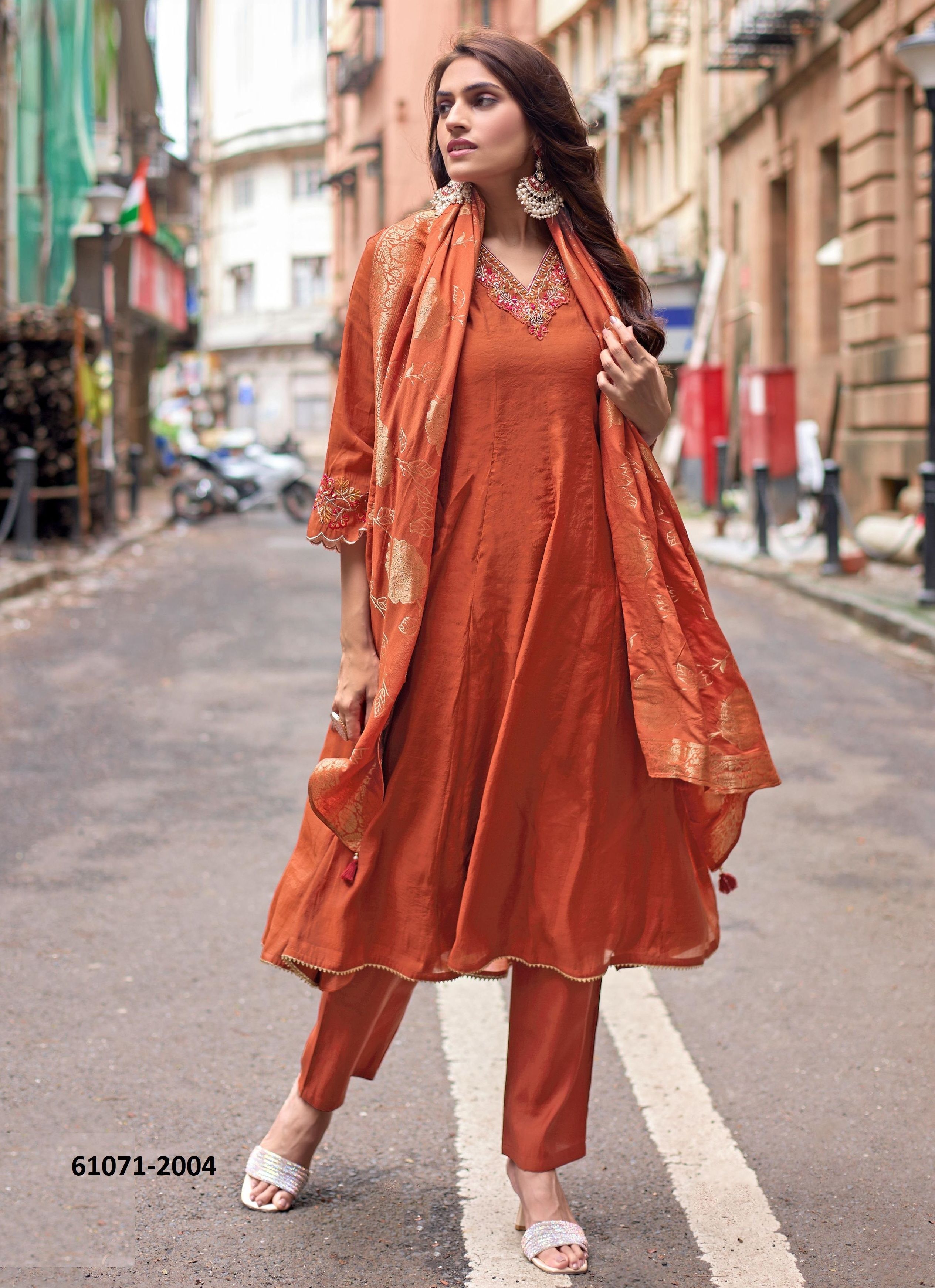 MORNI - Catalog # 61071 (Set of 4 Readymade Salwar Suits) MADE IN INDIA BY KADLEE FASHION