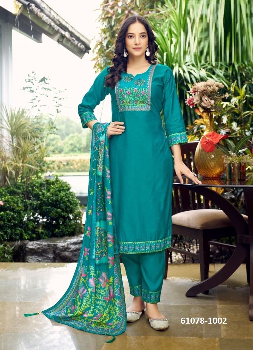 BANZARA - Catalog # 61078 (Set of 6 Readymade Salwar Suits) MADE IN INDIA BY WOODEE AHMEDABAD