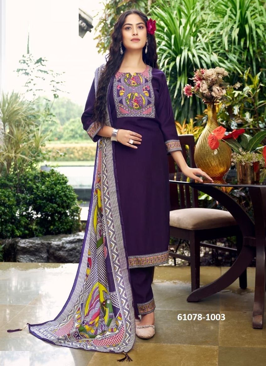 BANZARA - Catalog # 61078 (Set of 6 Readymade Salwar Suits) MADE IN INDIA BY WOODEE AHMEDABAD