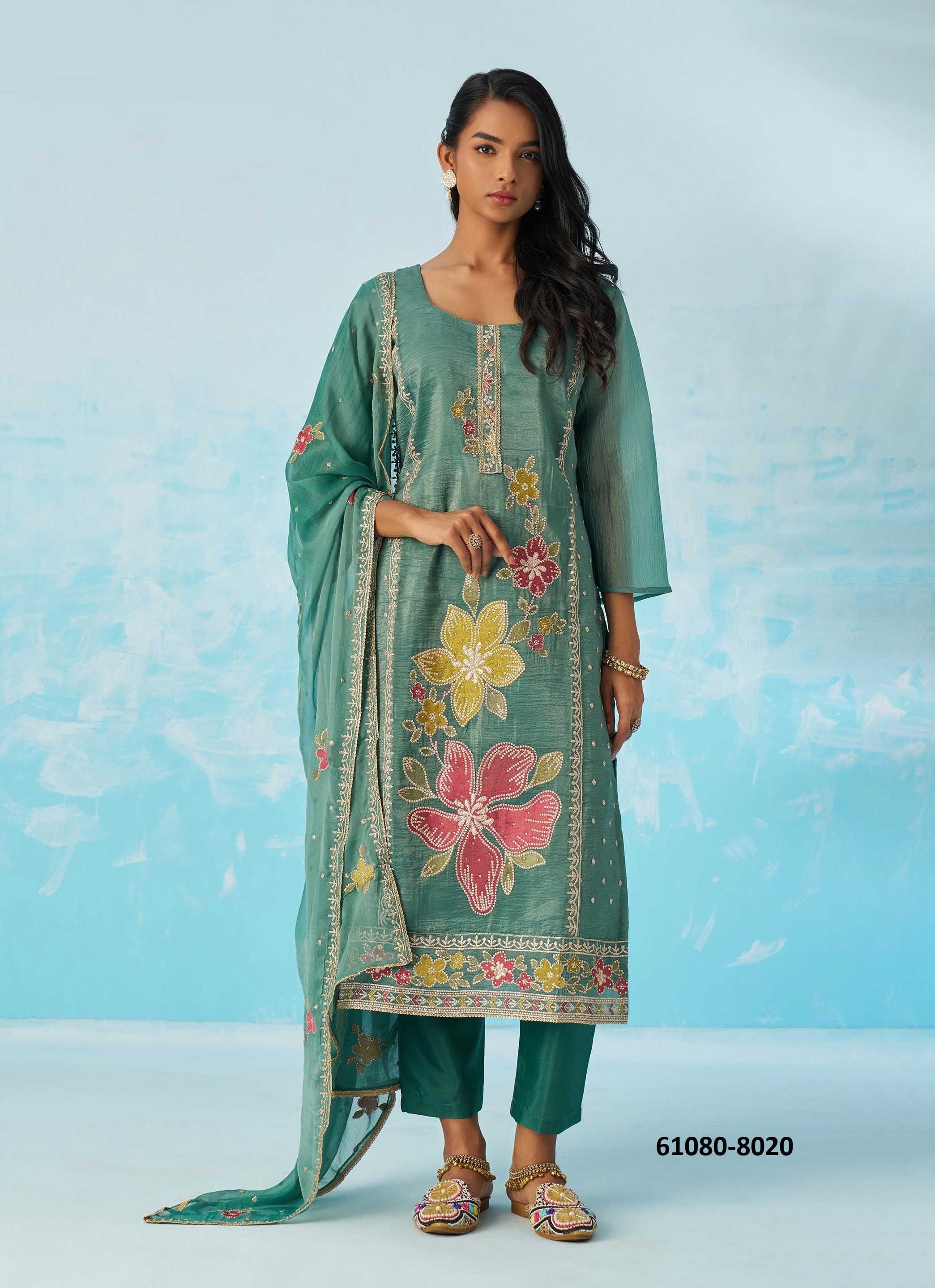 EHSAAS 2 - Catalog # 61080 (Set of 4 Readymade Salwar Suits) MADE IN INDIA BY ALIZEH EHSAAS 2 - Catalog # 61080 (Set of 4 Readymade Salwar Suits) MADE IN INDIA BY ALIZEH