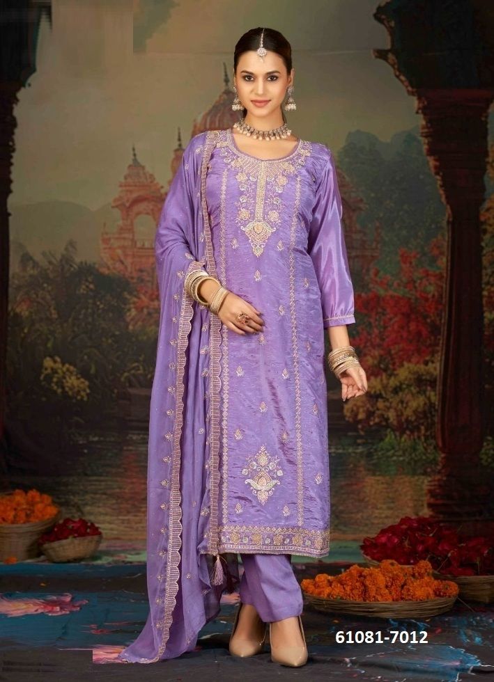 YAMUNA - Catalog # 61081 (Set of 4 Semi-Stitched / Un-Stitched Suits) MADE IN INDIA BY FOUR DOTS