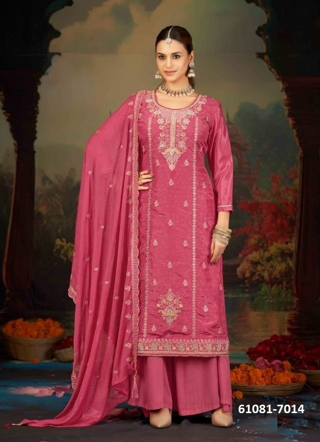 YAMUNA - Catalog # 61081 (Set of 4 Semi-Stitched / Un-Stitched Suits) MADE IN INDIA BY FOUR DOTS