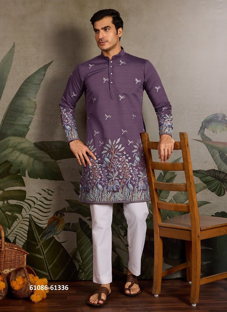 VIVAAH VIRAASAT - Catalog # 61086 (Set of 7 Men's Ethnic Wear) MADE IN INDIA BY JAGRAASA