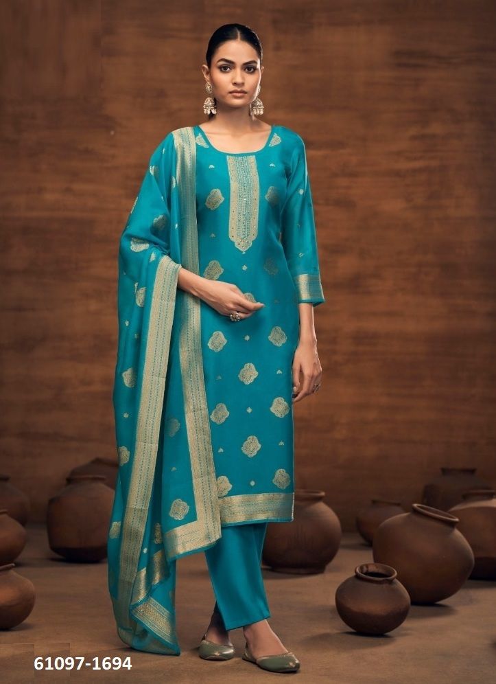 KALAA - Catalog # 61097 (Set of 4 Semi-Stitched / Un-Stitched Suits) MADE IN INDIA BY FOUR DOTS