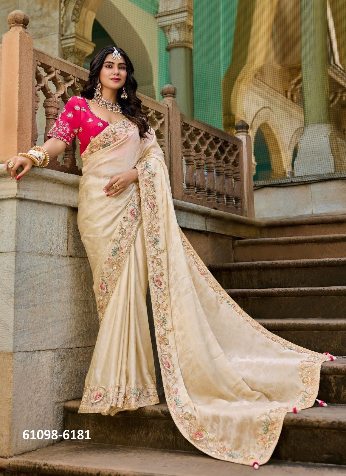 KUMKUM 3 - Catalog # 61098 (Set of 5 Sarees) MADE IN INDIA BY SHISHA KUMKUM 3 - Catalog # 61098 (Set of 5 Sarees) MADE IN INDIA BY SHISHA