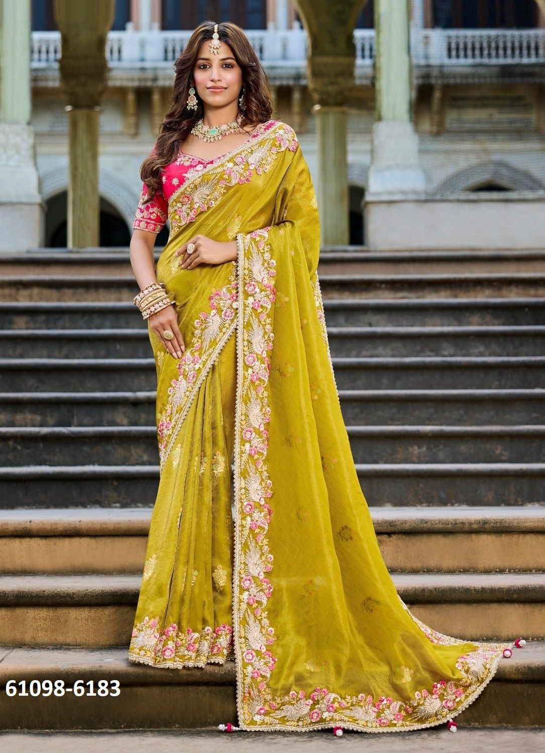 KUMKUM 3 - Catalog # 61098 (Set of 5 Sarees) MADE IN INDIA BY SHISHA KUMKUM 3 - Catalog # 61098 (Set of 5 Sarees) MADE IN INDIA BY SHISHA