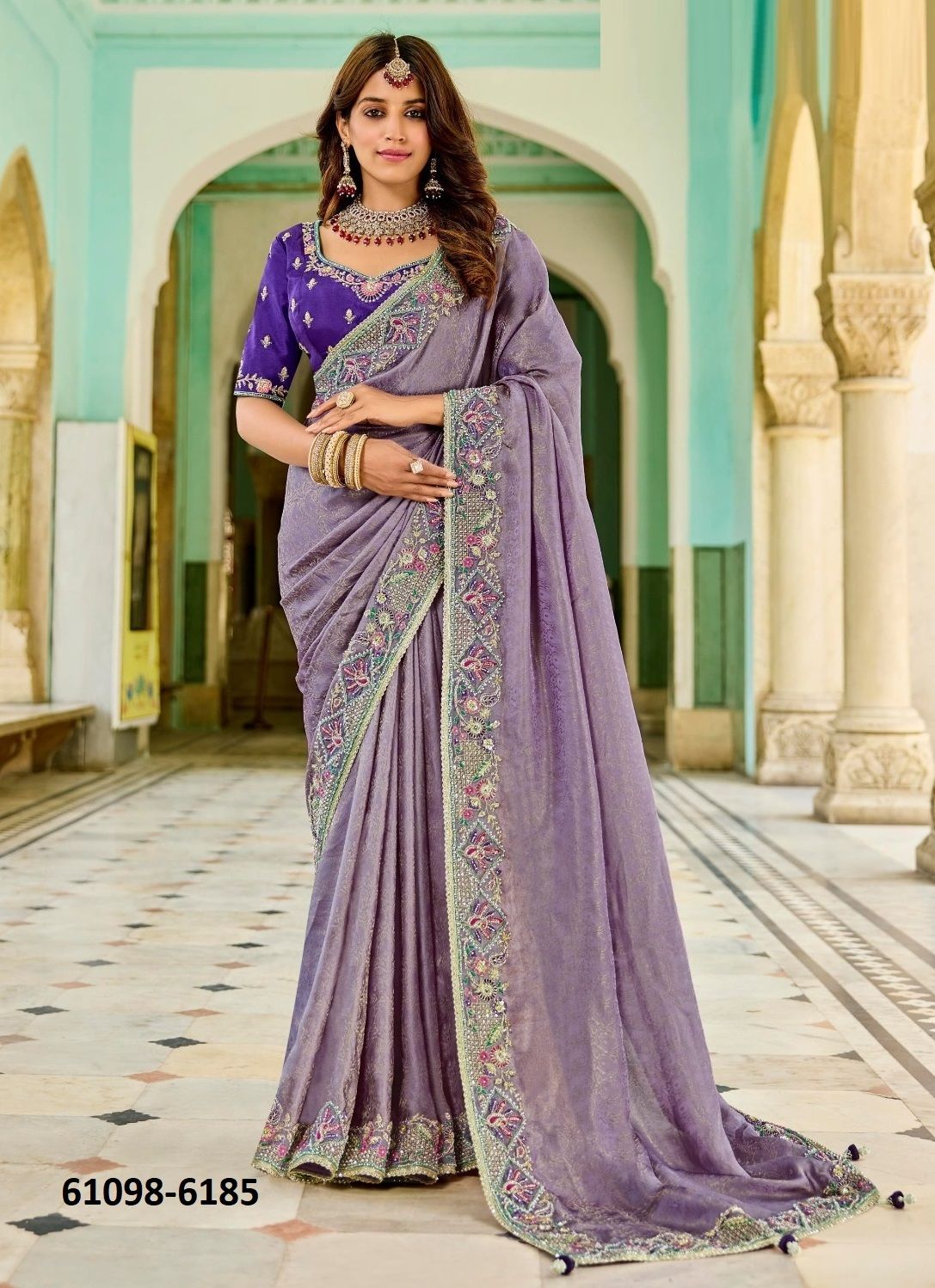 KUMKUM 3 - Catalog # 61098 (Set of 5 Sarees) MADE IN INDIA BY SHISHA KUMKUM 3 - Catalog # 61098 (Set of 5 Sarees) MADE IN INDIA BY SHISHA