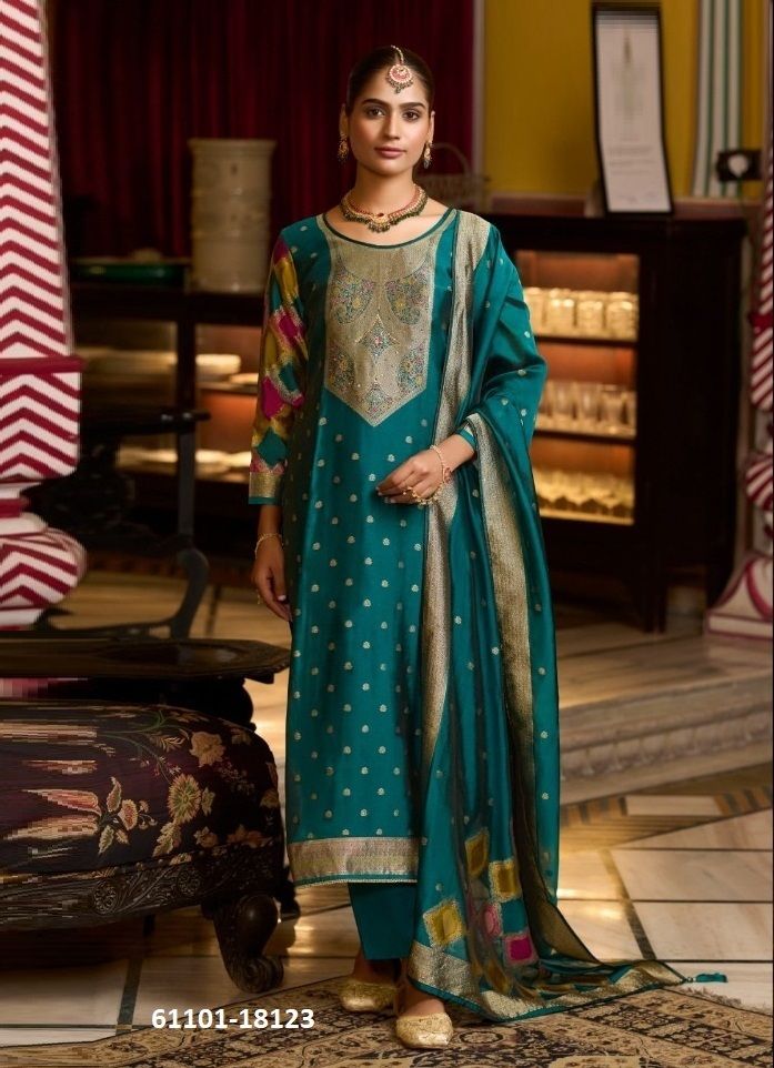 SAPTRANG 3 - Catalog # 61101 (Set of 6 Semi-Stitched / Un-Stitched Suits) MADE IN INDIA BY KALARANG