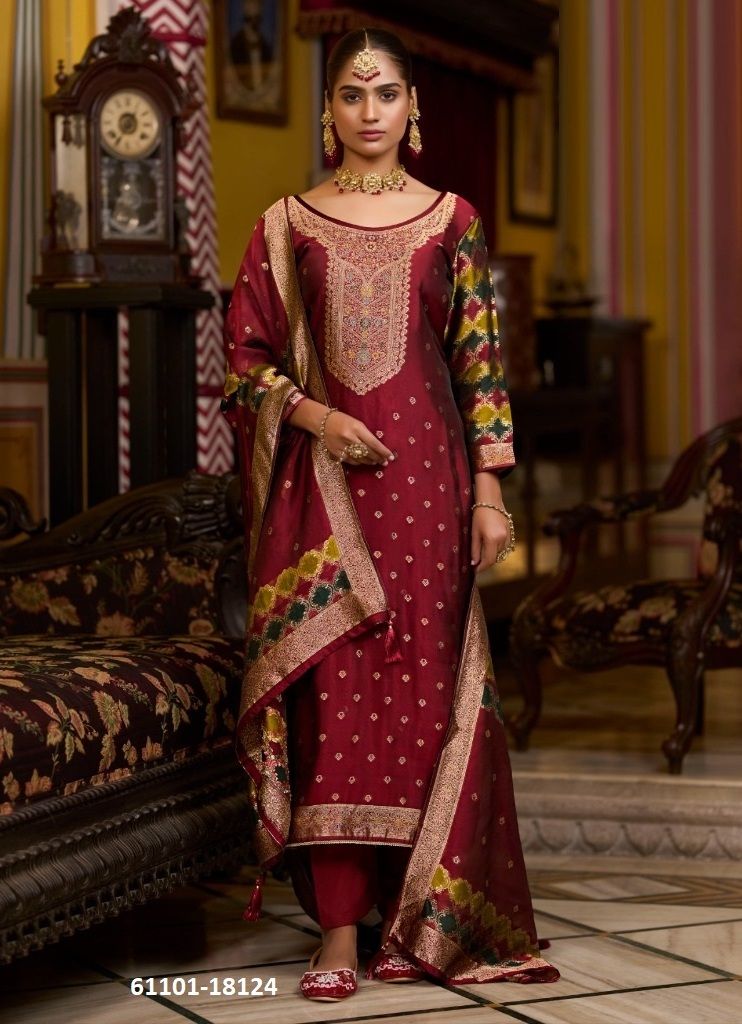SAPTRANG 3 - Catalog # 61101 (Set of 6 Semi-Stitched / Un-Stitched Suits) MADE IN INDIA BY KALARANG