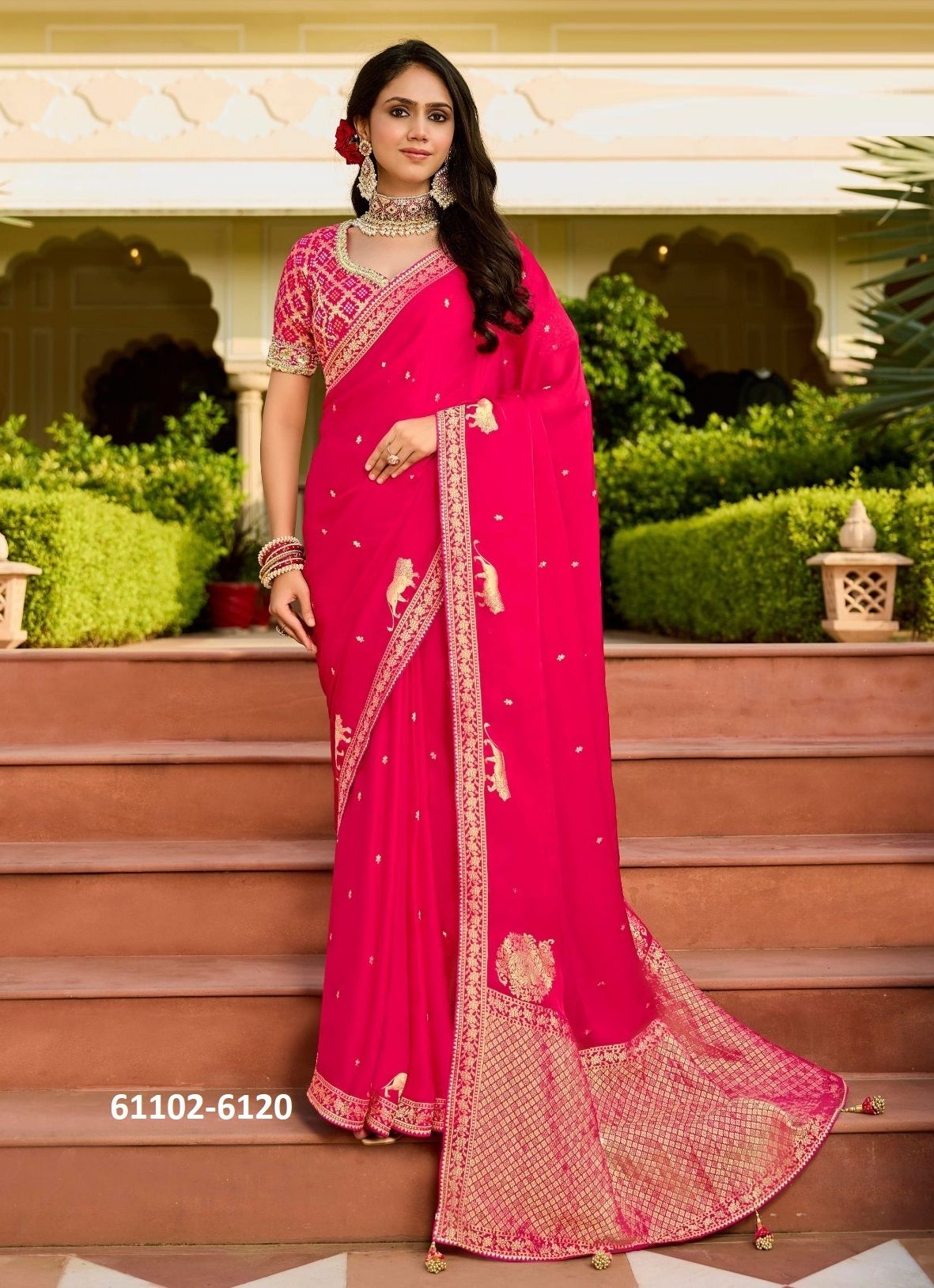 KUMKUM 4 - Catalog # 61102 (Set of 6 Sarees) MADE IN INDIA BY SHISHA KUMKUM 4 - Catalog # 61102 (Set of 6 Sarees) MADE IN INDIA BY SHISHA