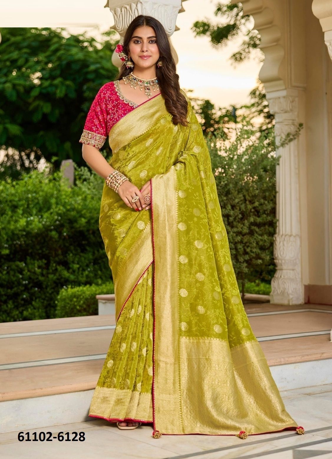 KUMKUM 4 - Catalog # 61102 (Set of 6 Sarees) MADE IN INDIA BY SHISHA KUMKUM 4 - Catalog # 61102 (Set of 6 Sarees) MADE IN INDIA BY SHISHA