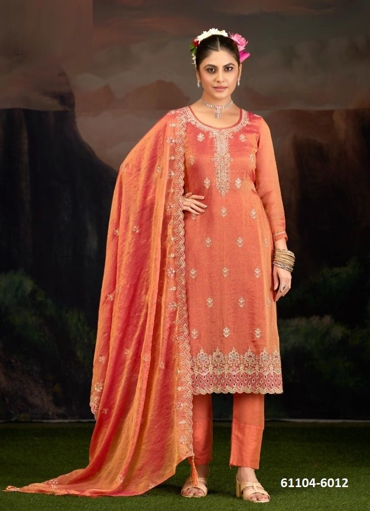 IDHIKA - Catalog # 61104 (Set of 4 Semi-Stitched / Un-Stitched Suits) MADE IN INDIA BY FOUR DOTS