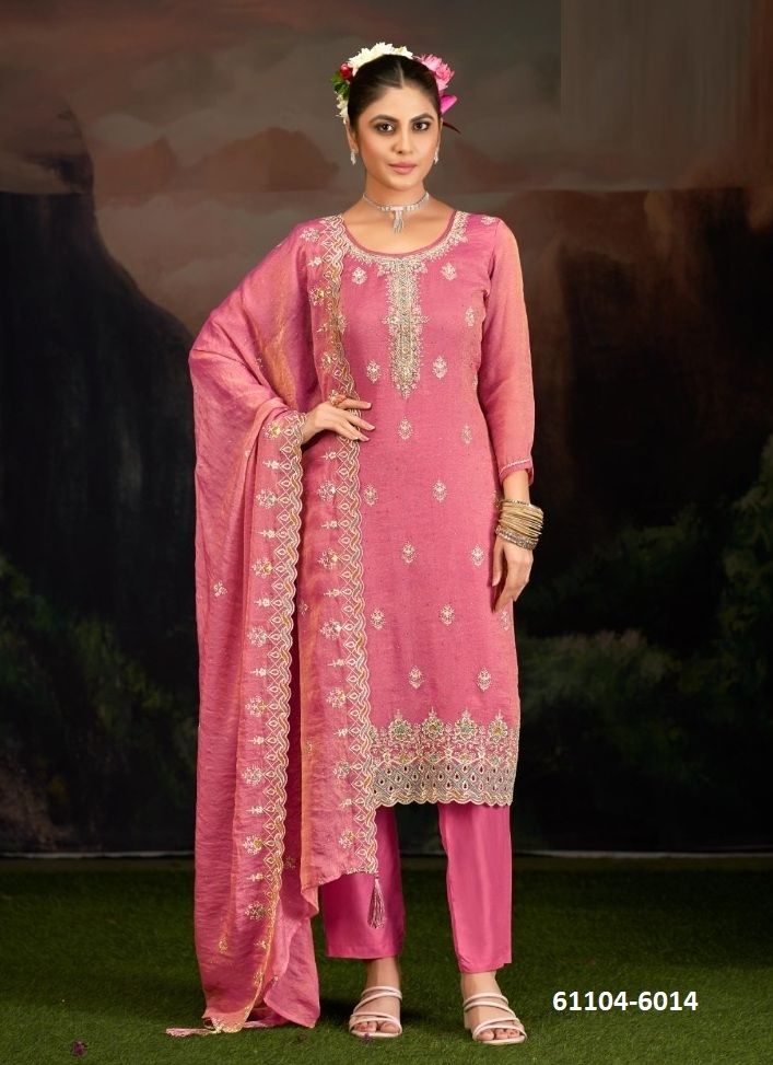 IDHIKA - Catalog # 61104 (Set of 4 Semi-Stitched / Un-Stitched Suits) MADE IN INDIA BY FOUR DOTS