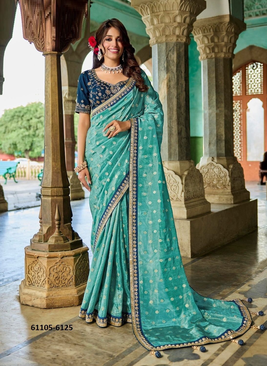 KUMKUM 5 - Catalog # 61105 (Set of 5 Sarees) MADE IN INDIA BY SHISHA KUMKUM 5 - Catalog # 61105 (Set of 5 Sarees) MADE IN INDIA BY SHISHA