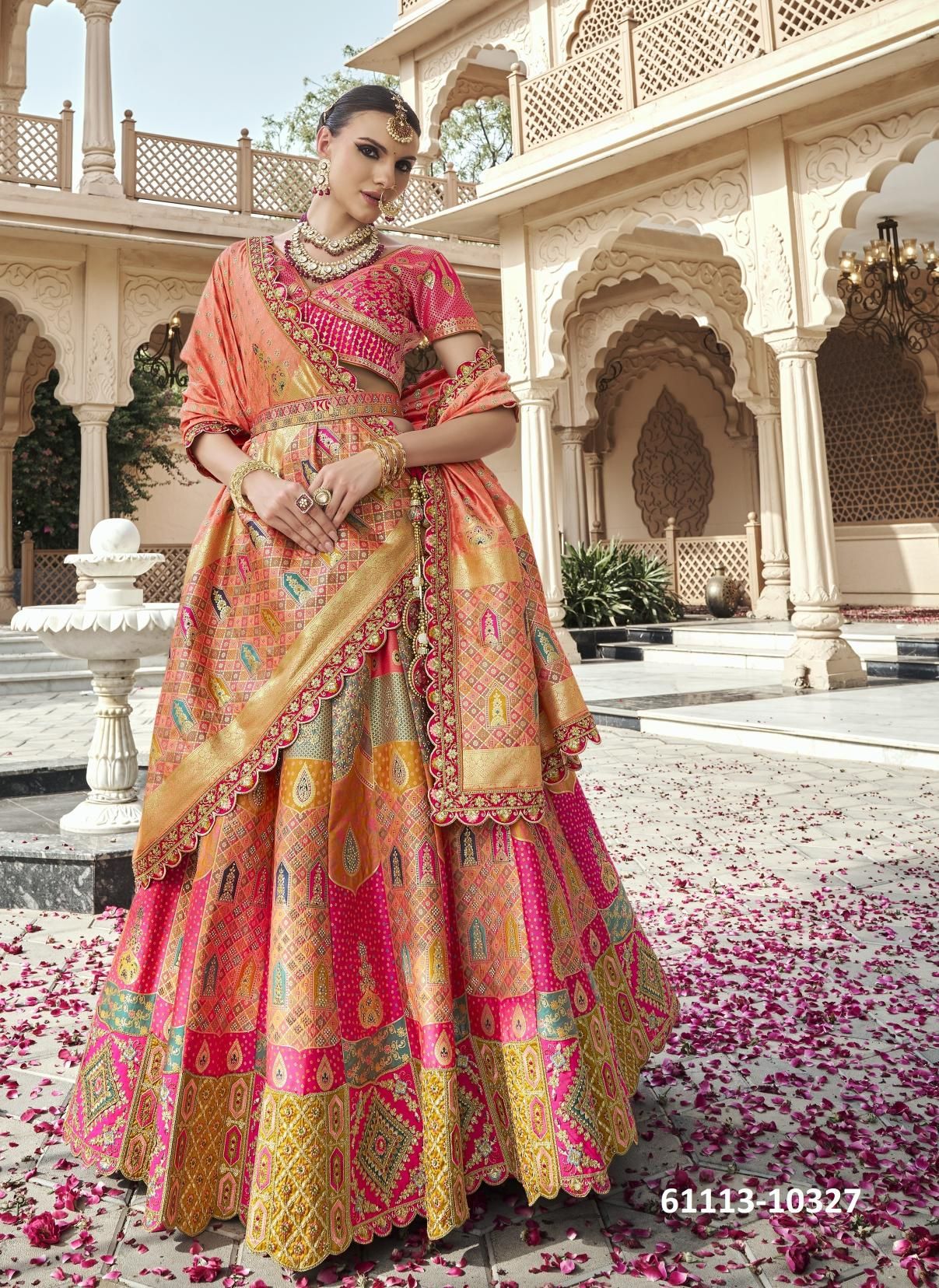 ROYAL VRINDAVAN 59 - Catalog # 61113 (Set of 6 Semi-Stitched Lehengas) MADE IN INDIA BY ROYAL VIRASAT ROYAL VRINDAVAN 59 - Catalog # 61113 (Set of 6 Semi-Stitched Lehengas) MADE IN INDIA BY ROYAL VIRASAT