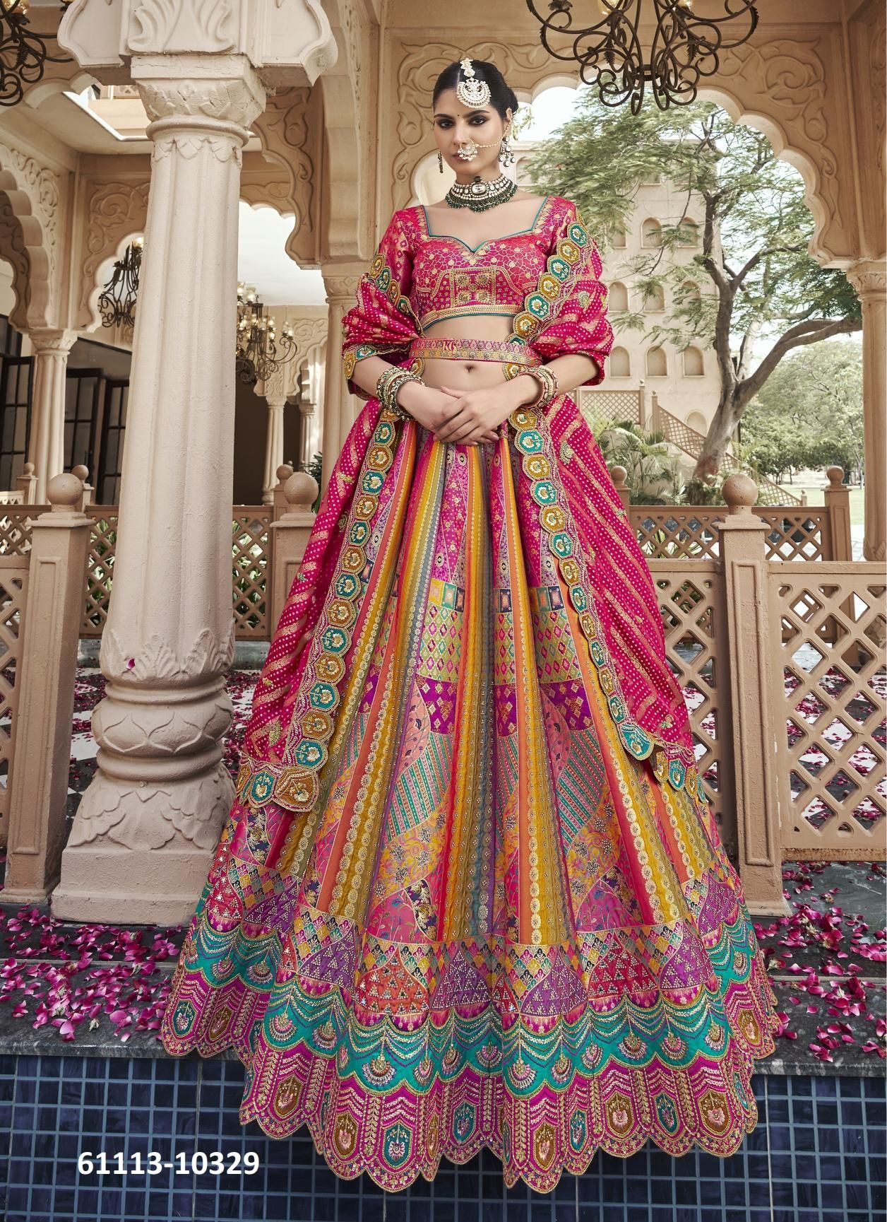 ROYAL VRINDAVAN 59 - Catalog # 61113 (Set of 6 Semi-Stitched Lehengas) MADE IN INDIA BY ROYAL VIRASAT ROYAL VRINDAVAN 59 - Catalog # 61113 (Set of 6 Semi-Stitched Lehengas) MADE IN INDIA BY ROYAL VIRASAT