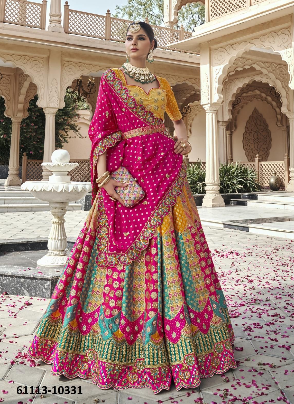 ROYAL VRINDAVAN 59 - Catalog # 61113 (Set of 6 Semi-Stitched Lehengas) MADE IN INDIA BY ROYAL VIRASAT ROYAL VRINDAVAN 59 - Catalog # 61113 (Set of 6 Semi-Stitched Lehengas) MADE IN INDIA BY ROYAL VIRASAT