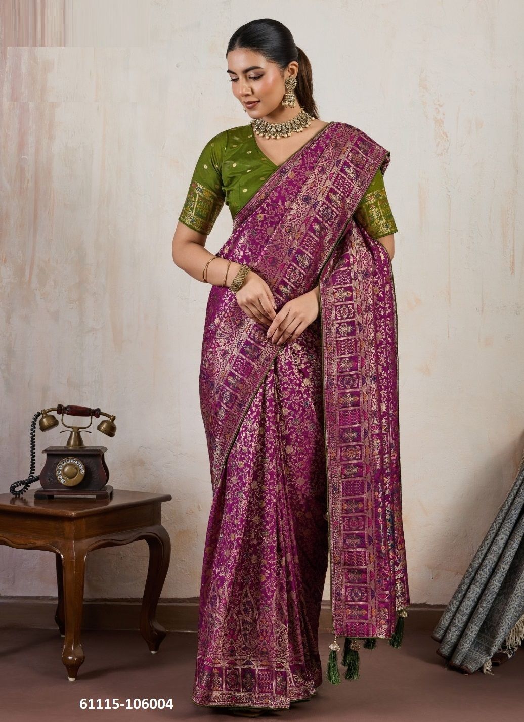 SAMPRADA - Catalog # 61115 (Set of 4 Sarees) MADE IN INDIA BY S-ETHNIC LIFESTYLE