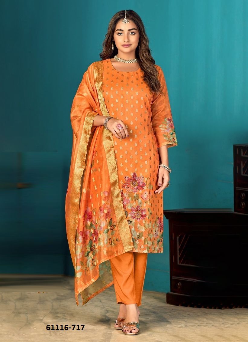 CELERIO - Catalog # 61116 (Set of 4 SIZE-SETS [Readymade Salwar Suits]) MADE IN INDIA BY MEHERIYA