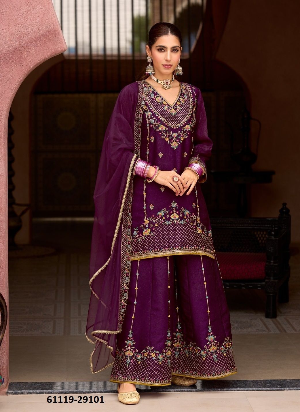 ANDORRA - Catalog # 61119 (Set of 4 Readymade Salwar Suits) MADE IN INDIA BY LILY & LALI ANDORRA - Catalog # 61119 (Set of 4 Readymade Salwar Suits) MADE IN INDIA BY LILY & LALI