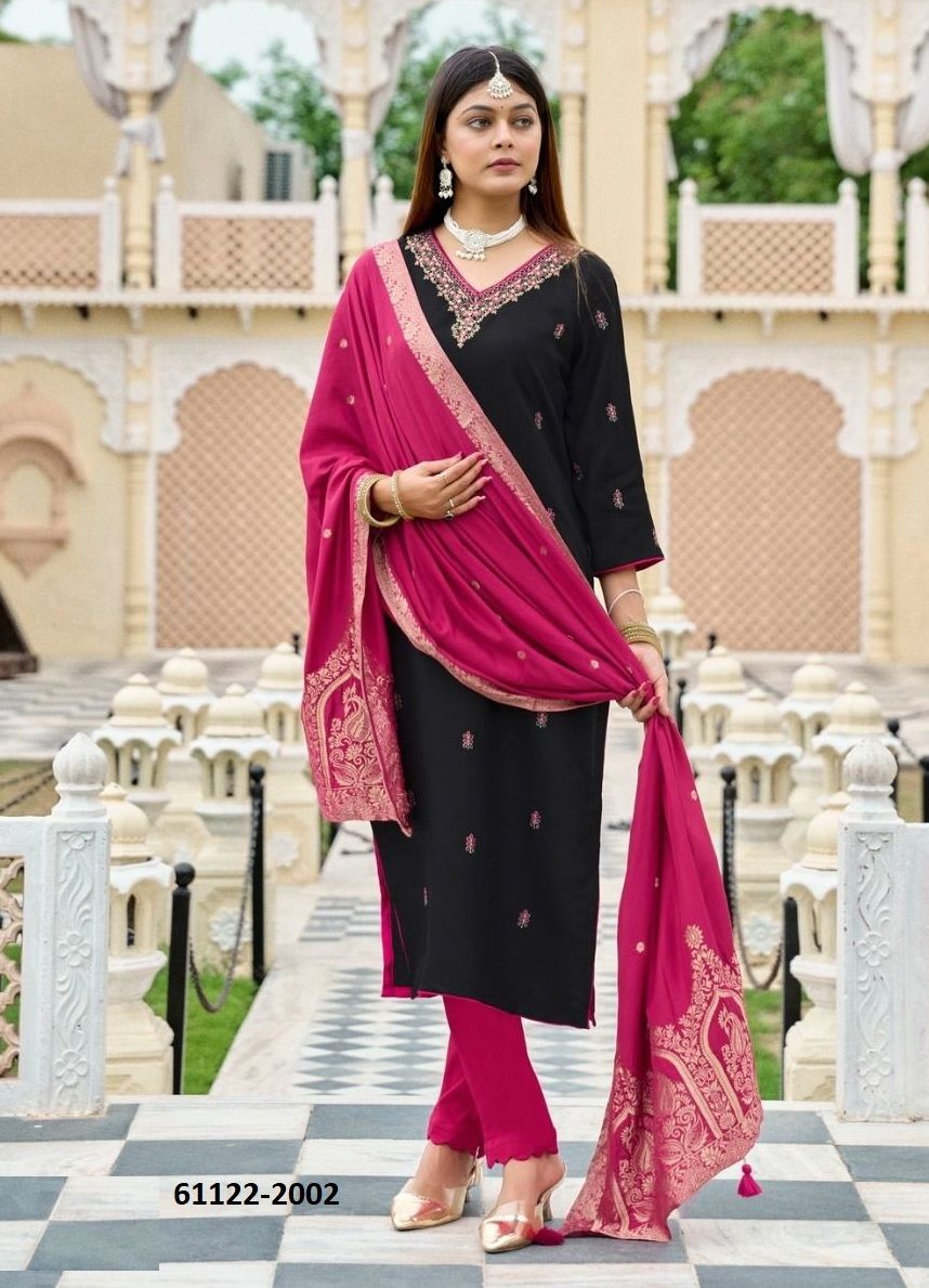 ALANKAR - Catalog # 61122 (Set of 6 Readymade Salwar Suits) MADE IN INDIA BY MITTOO