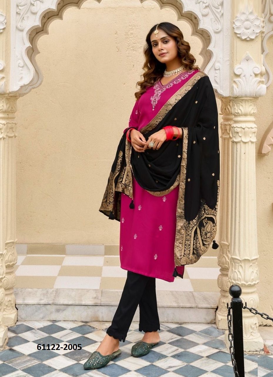 ALANKAR - Catalog # 61122 (Set of 6 Readymade Salwar Suits) MADE IN INDIA BY MITTOO