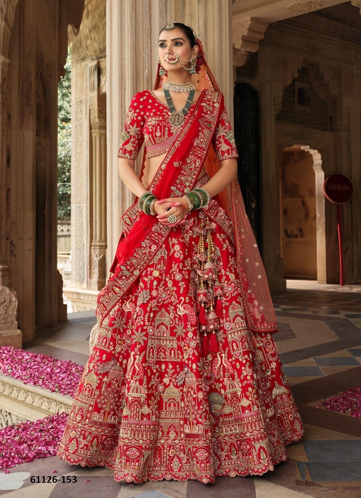 ANAARA BRIDAL WEAR 152-164 - Catalog # 61126 (Set of 12 Semi-Stitched Lehengas) MADE IN INDIA BY TATHASTU