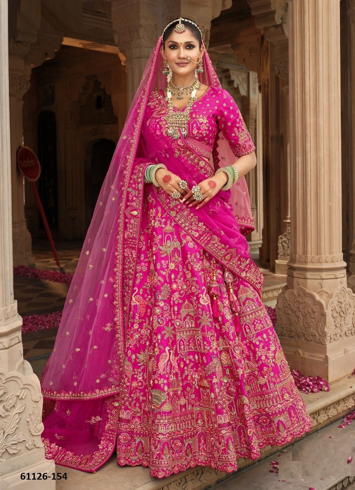 ANAARA BRIDAL WEAR 152-164 - Catalog # 61126 (Set of 12 Semi-Stitched Lehengas) MADE IN INDIA BY TATHASTU